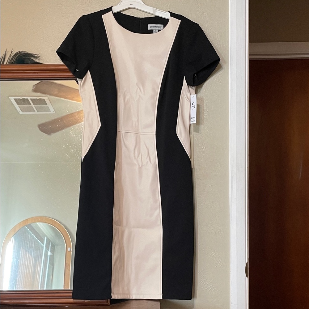 Shelby & Palmer Black and Cream Midi Dress- New with Tags